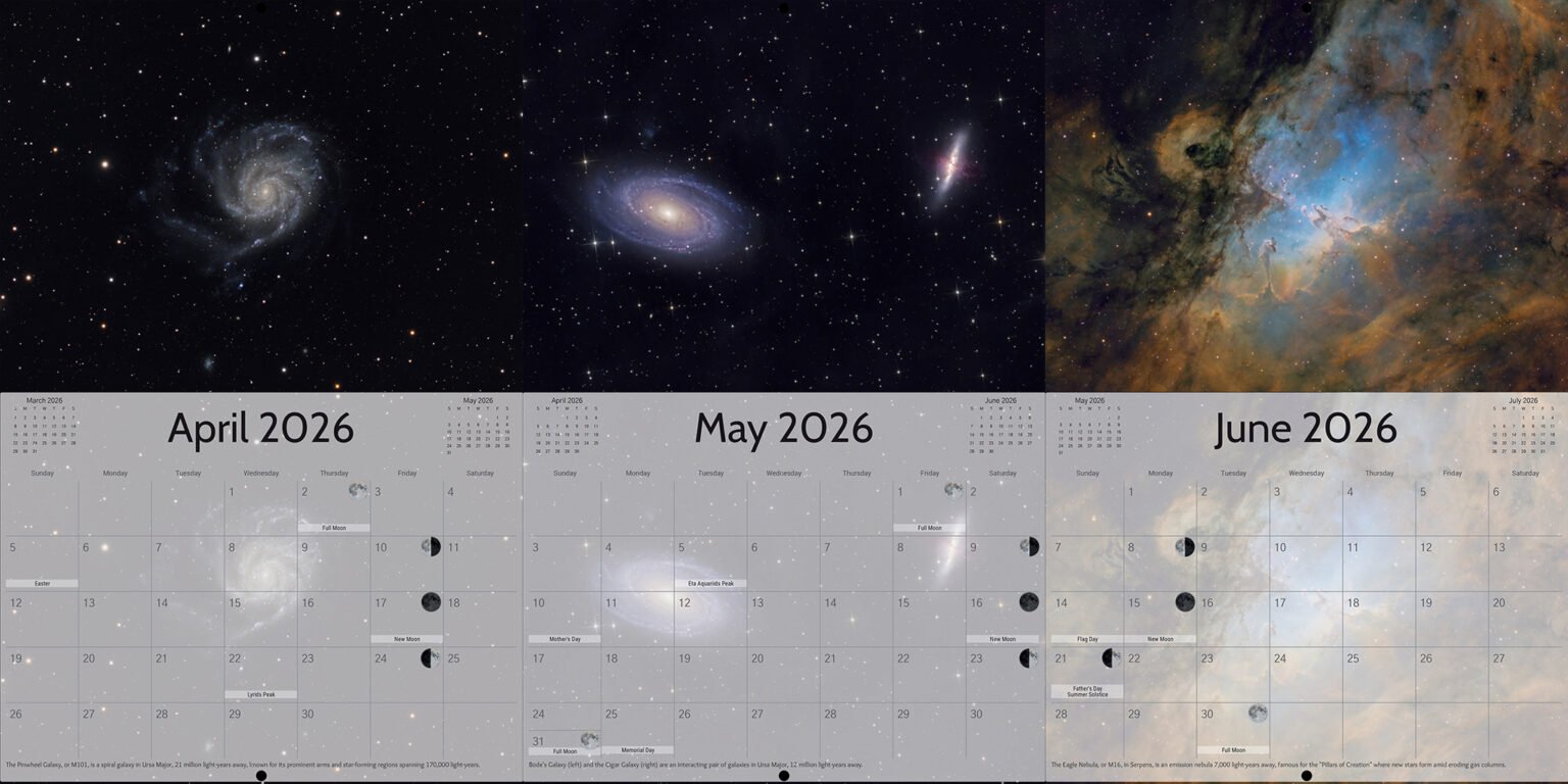 2026 Astrophotography Calendar Example Pages