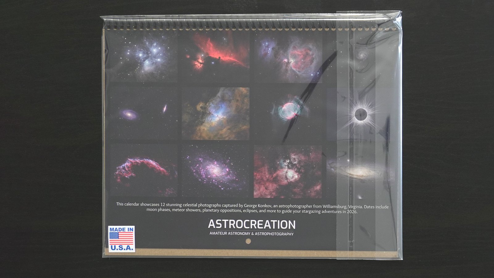 2026 Astrophotography Calendar Back Cover